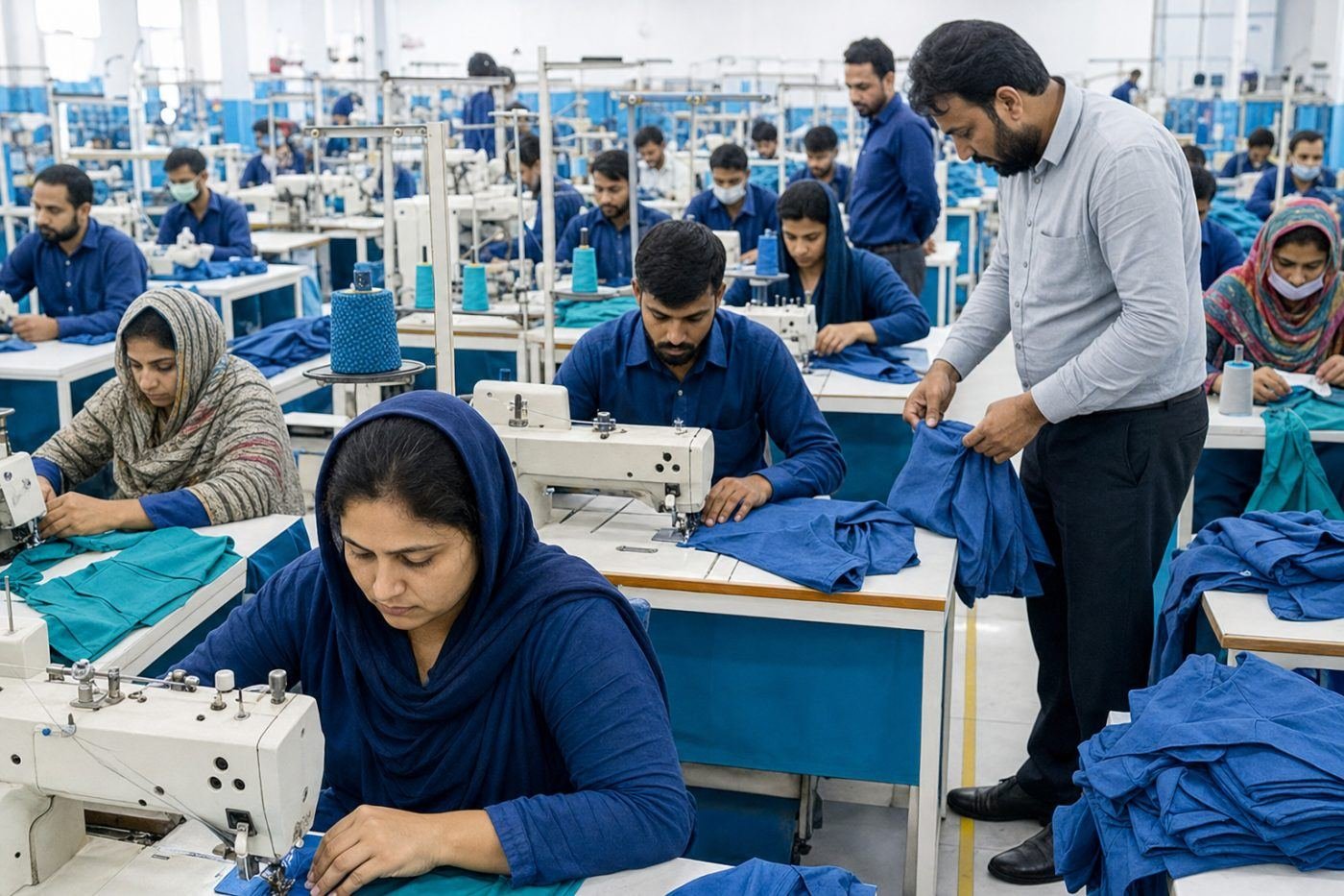 Medical scrubs manufacturer sewing hospital uniforms in Sialkot Pakistan
