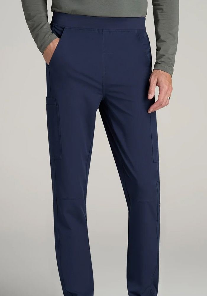Men's Pewter Scrub Pants in Pewter - Athleisure medical scrubs wholesale OEM
