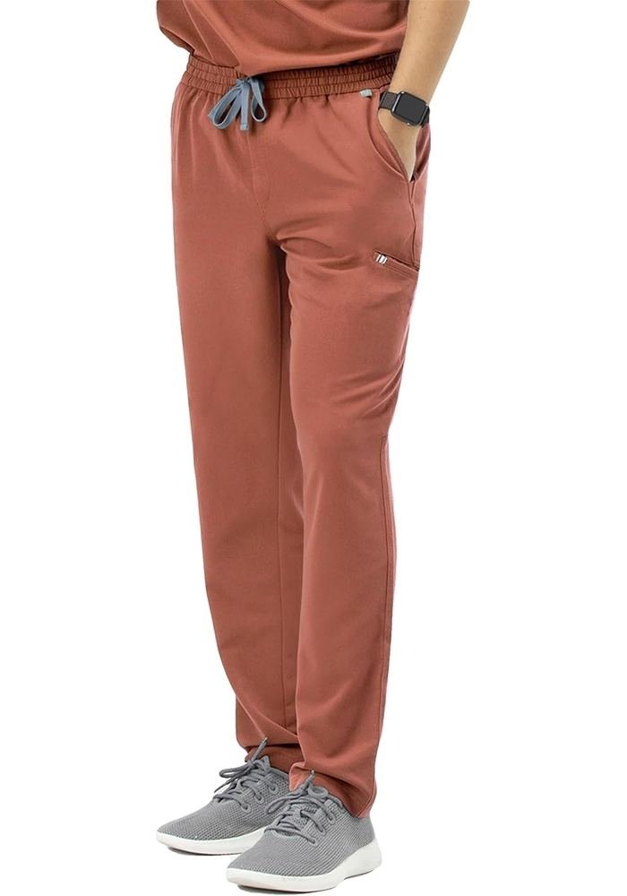 Men's Terracotta Scrub Pants in Terracotta - Athleisure medical scrubs wholesale OEM