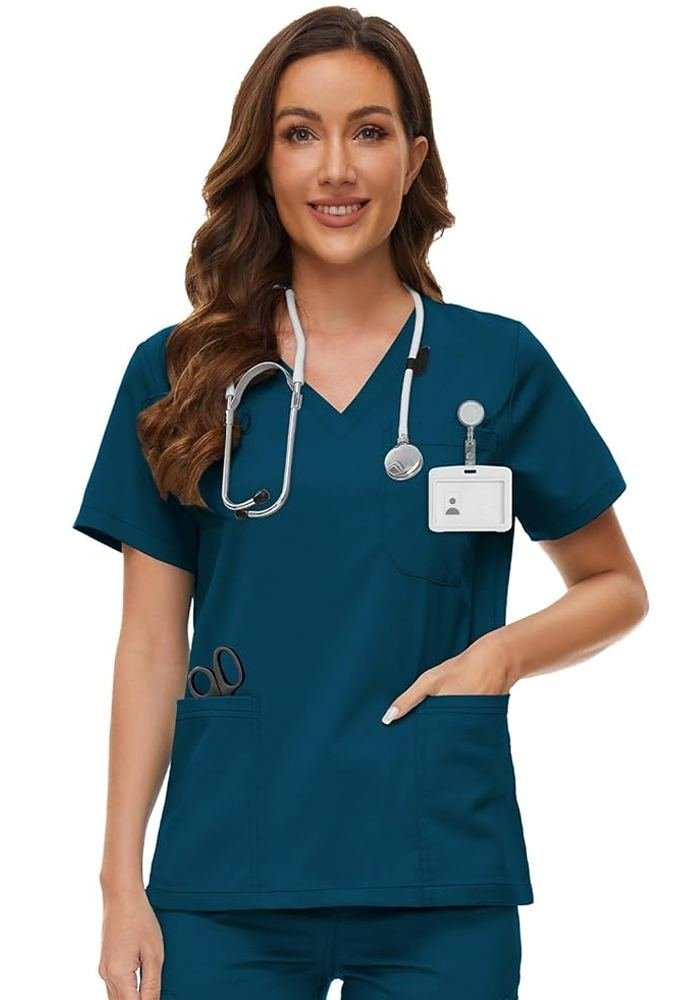 Women's Purple Cargo Scrub Suit in Purple — Premium FIONx stretch fabric private label scrubs