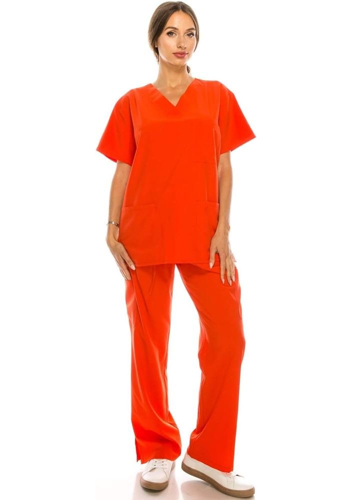 Women's Sage Scrub Suit in Sage — Premium FIONx stretch fabric private label scrubs
