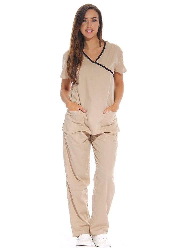 Women's Wine Scrub Suit in Wine — Premium FIONx stretch fabric private label scrubs