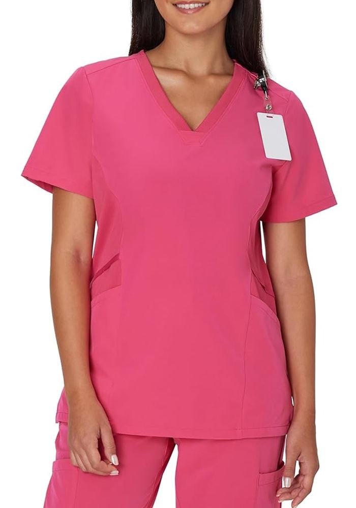 Women's Purple Scrub Top in Purple — Premium FIONx stretch fabric private label scrubs